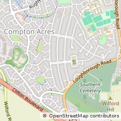 Map of Nottingham, Nottinghamshire