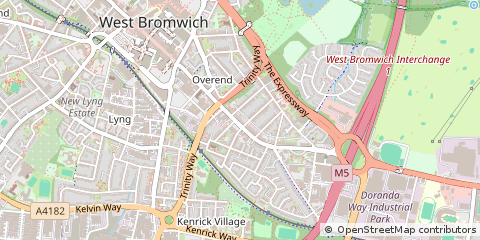 Map of West Bromwich, West Midlands