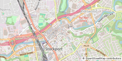 Map of Stockport, Cheshire