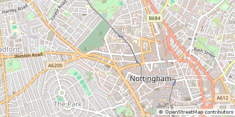 Map of Nottingham, Nottinghamshire