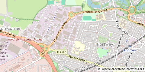 Map of Andover, Hampshire