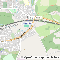 Map of Llanharan, Pontyclun, R.C.T.