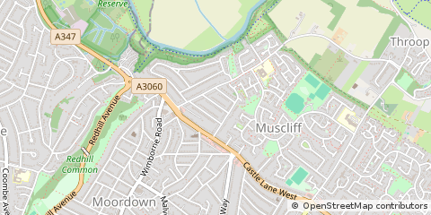 Map of Bournemouth, Dorset
