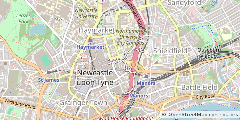 Map of Newcastle Upon Tyne
