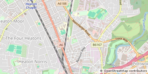 Map of Stockport, Cheshire