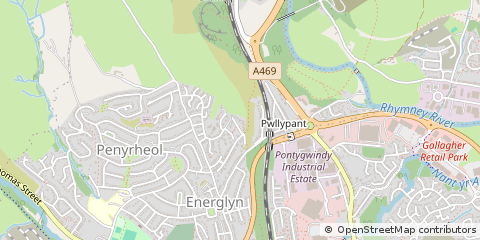 Map of Caerphilly
