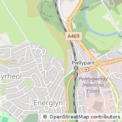 Map of Caerphilly