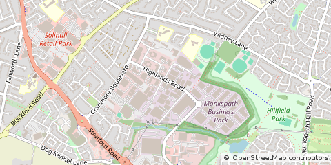 Map of Solihull, West Midlands
