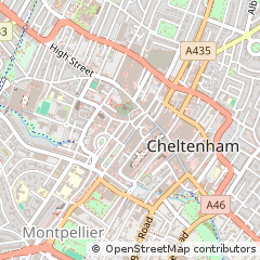 Map of Cheltenham, Gloucestershire