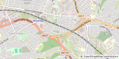 Map of Bramley, Leeds