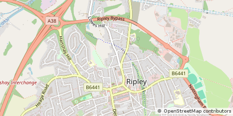 Map of Ripley, Derbyshire