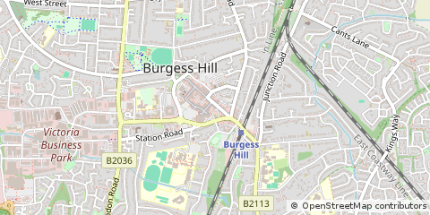 Map of Burgess Hill, West Sussex