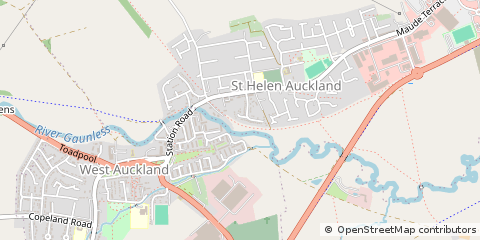 Map of Bishop Auckland, County Durham