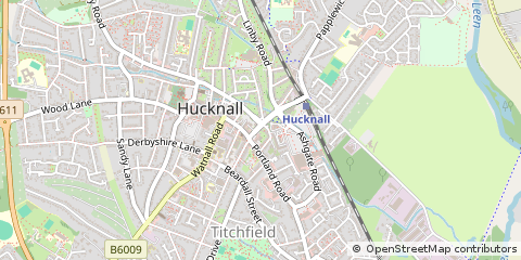 Map of Nottingham, Nottinghamshire