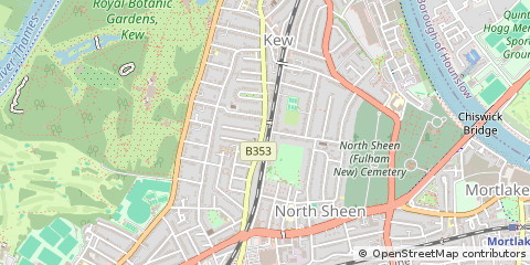 Map of Richmond, Surrey