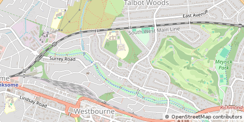 Map of Bournemouth, Dorset