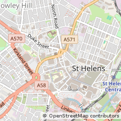 Map of ST. Helens, Merseyside