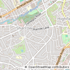 Map of Sheffield, South Yorkshire