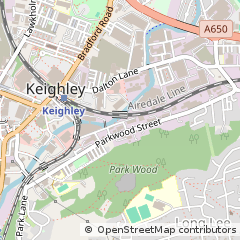 Map of Pitt Street, Keighley