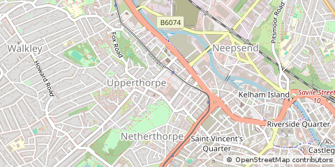 Map of Sheffield