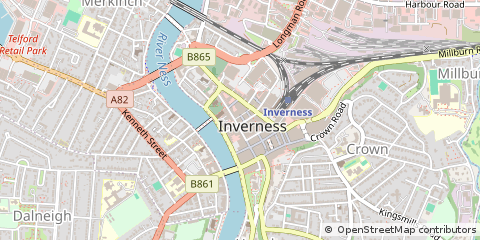 Map of Inverness, Highland