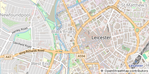 Map of Leicester