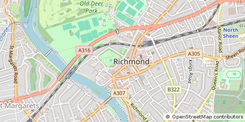Map of Richmond, Surrey