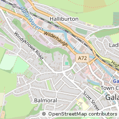 Map of Galashiels, Scottish Borders