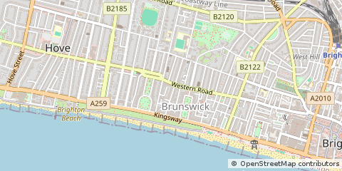 Map of Hove, East Sussex