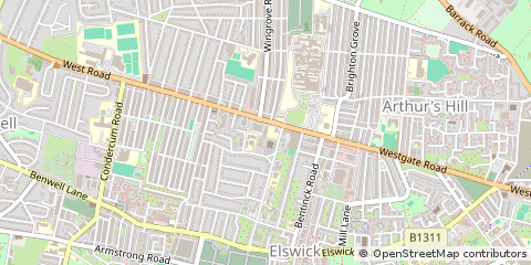 Map of Newcastle Upon Tyne