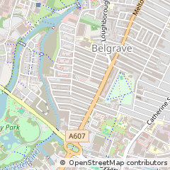 Map of Leicester, Leicestershire