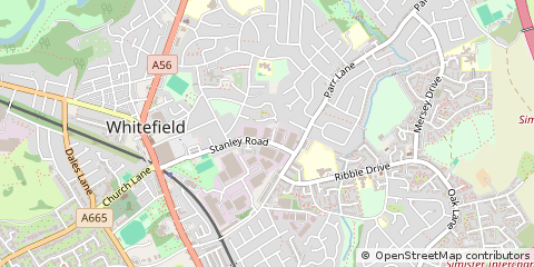 Map of Manchester, Lancashire