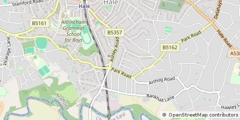 Map of Altrincham, Cheshire
