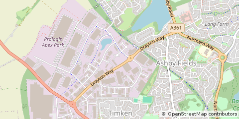 Map of Daventry, Northamptonshire