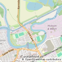 Map of Castleford, West Yorkshire