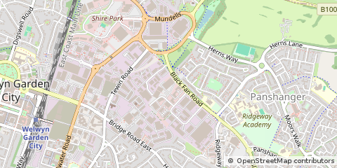 Map of Welwyn Garden City