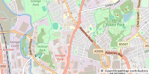 Map of Stoke on Trent, Staffs