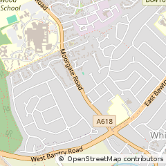 Map of Rotherham, South Yorkshire