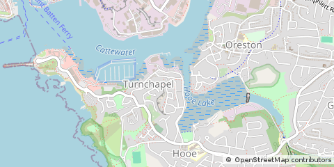 Map of Plymouth, Devon