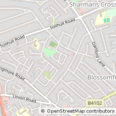Map of Solihull