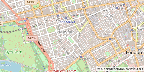 Map of Mayfair, London