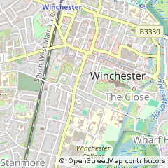 Map of Winchester, Hampshire