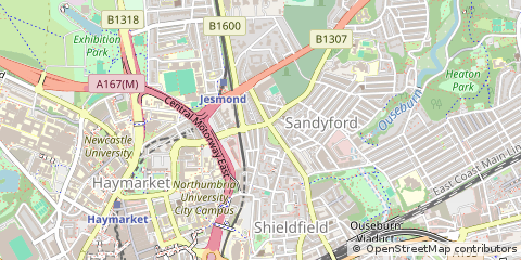 Map of Newcastle Upon Tyne
