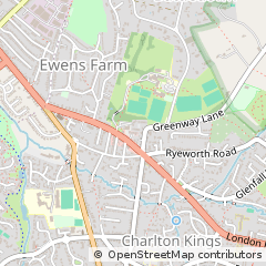Map of Cheltenham, Gloucestershire
