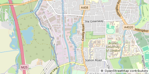 Map of Uxbridge, Middlesex