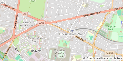 Map of Hounslow, Middlesex