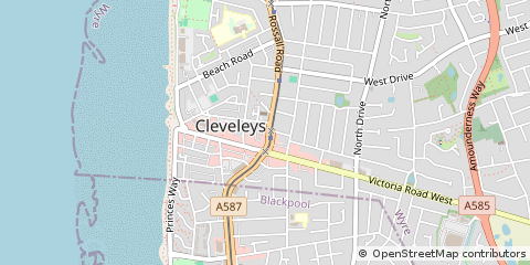 Map of Thornton Cleveleys, Lancashire