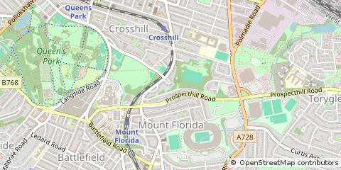 Map of Glasgow, Lanarkshire