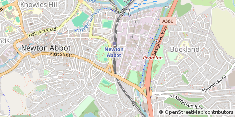 Map of Newton Abbot, Devon