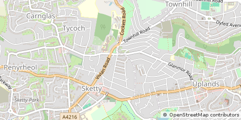 Map of Swansea